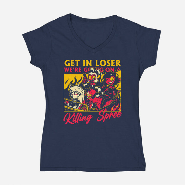 Hell Boss Meme-Womens-V-Neck-Tee-Studio Mootant