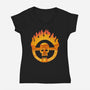 Fire And Blood-Womens-V-Neck-Tee-Olipop