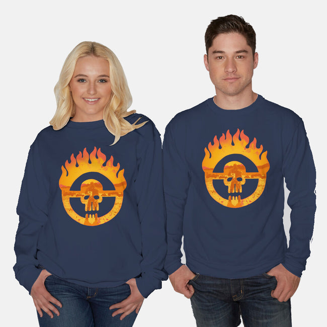 Fire And Blood-Unisex-Crew Neck-Sweatshirt-Olipop