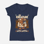 Lil Creature-Womens-V-Neck-Tee-Nemons