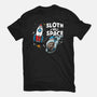 Sloth In Space-Womens-Fitted-Tee-Boggs Nicolas