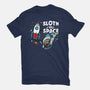 Sloth In Space-Womens-Fitted-Tee-Boggs Nicolas