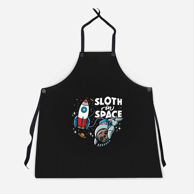Sloth In Space-Unisex-Kitchen-Apron-Boggs Nicolas