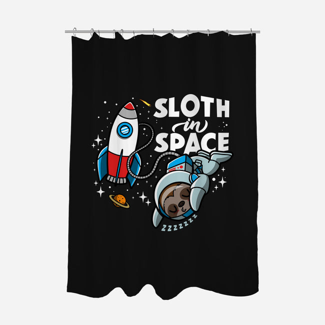 Sloth In Space-None-Polyester-Shower Curtain-Boggs Nicolas