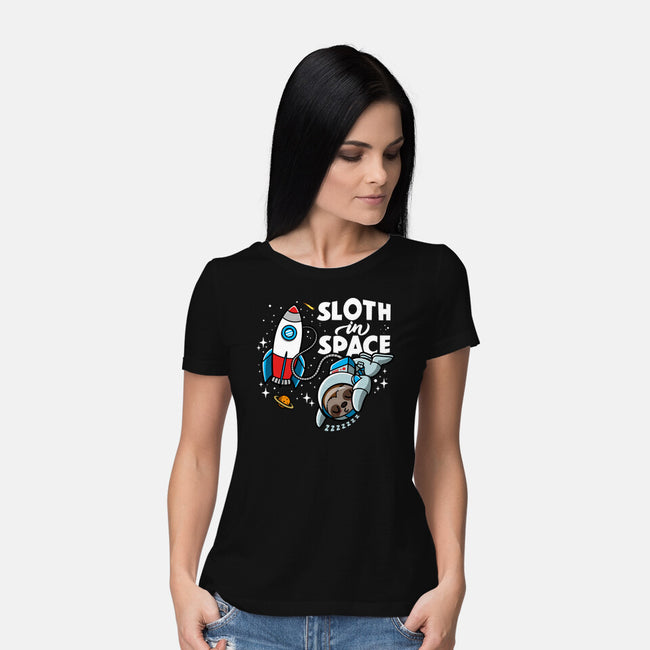 Sloth In Space-Womens-Basic-Tee-Boggs Nicolas