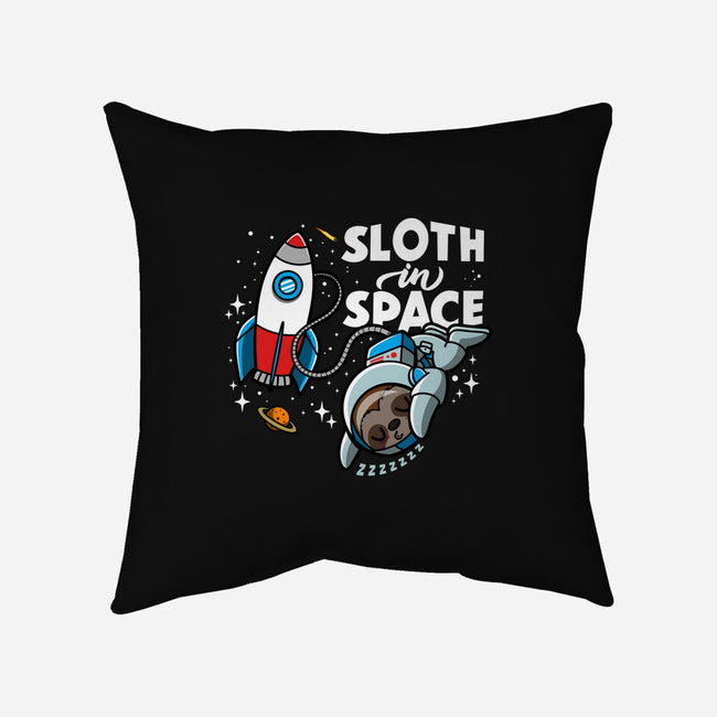 Sloth In Space-None-Non-Removable Cover w Insert-Throw Pillow-Boggs Nicolas