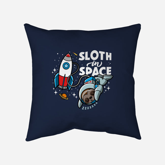 Sloth In Space-None-Non-Removable Cover w Insert-Throw Pillow-Boggs Nicolas