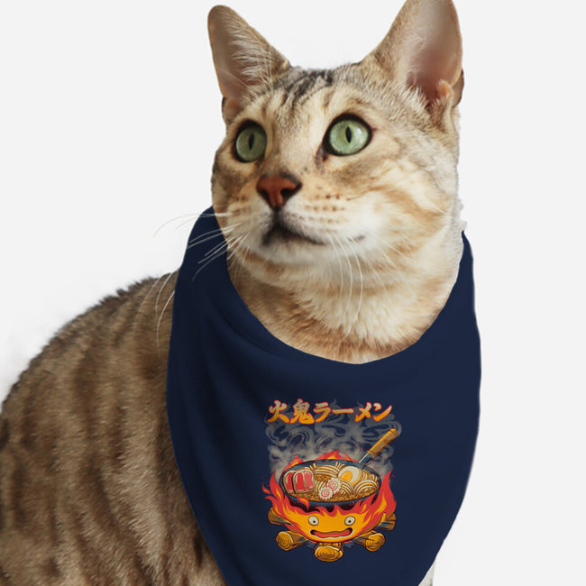 Fire Demon Ramen-Cat-Bandana-Pet Collar-rmatix