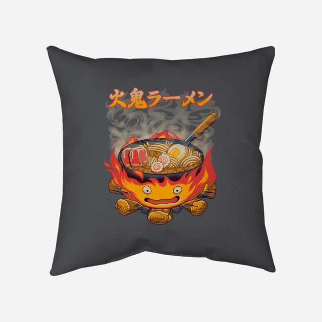 Fire Demon Ramen-None-Removable Cover-Throw Pillow-rmatix