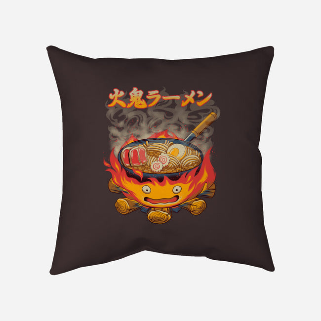 Fire Demon Ramen-None-Removable Cover-Throw Pillow-rmatix