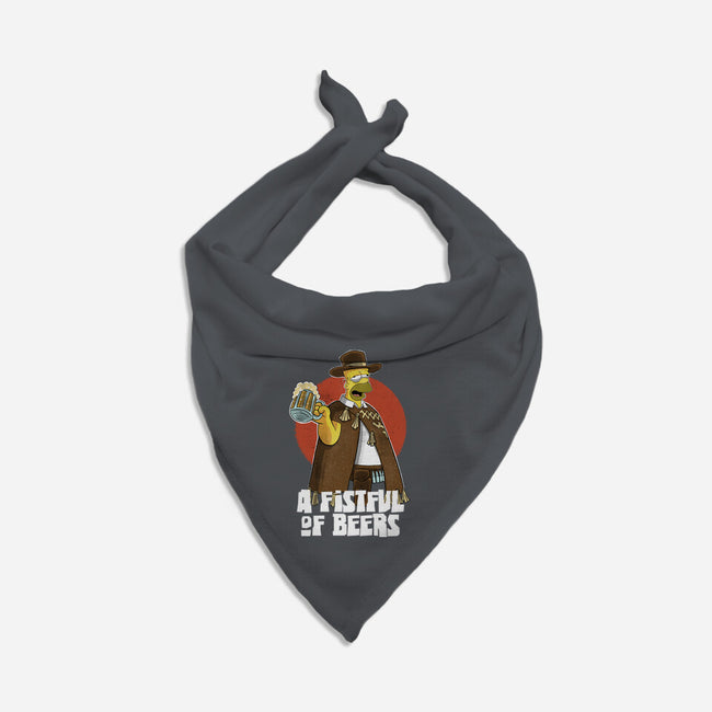 A Fistful Of Beers-Cat-Bandana-Pet Collar-zascanauta