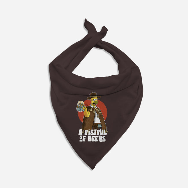 A Fistful Of Beers-Dog-Bandana-Pet Collar-zascanauta