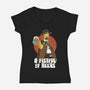 A Fistful Of Beers-Womens-V-Neck-Tee-zascanauta