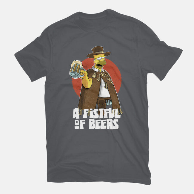 A Fistful Of Beers-Womens-Basic-Tee-zascanauta