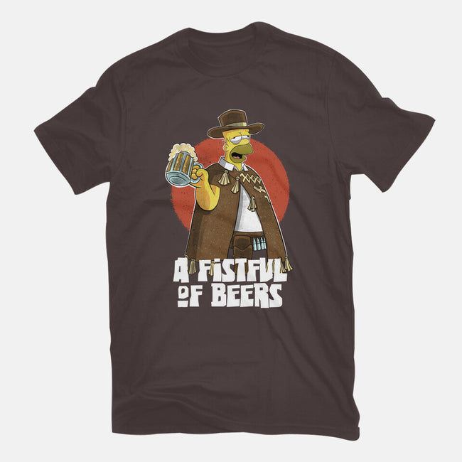 A Fistful Of Beers-Womens-Basic-Tee-zascanauta