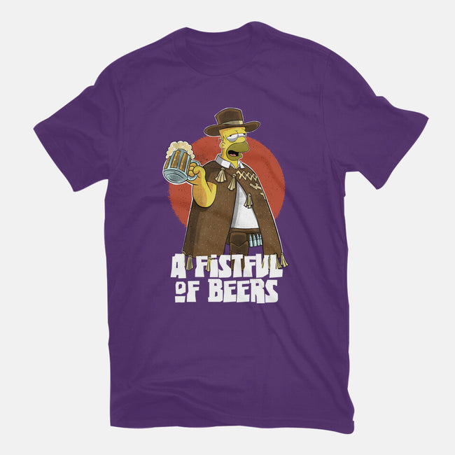 A Fistful Of Beers-Womens-Basic-Tee-zascanauta