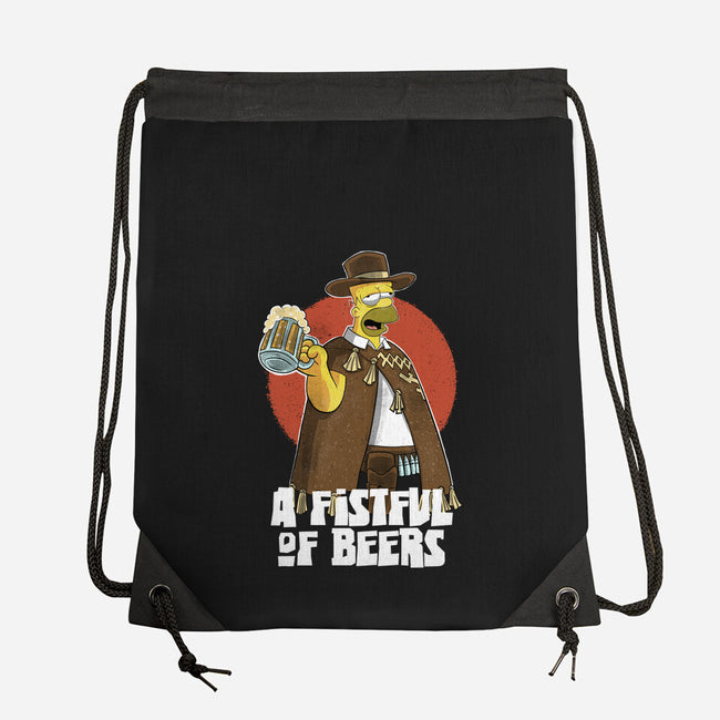 A Fistful Of Beers-None-Drawstring-Bag-zascanauta