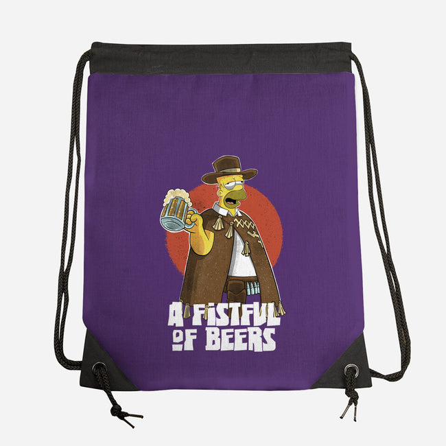 A Fistful Of Beers-None-Drawstring-Bag-zascanauta