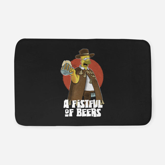 A Fistful Of Beers-None-Memory Foam-Bath Mat-zascanauta