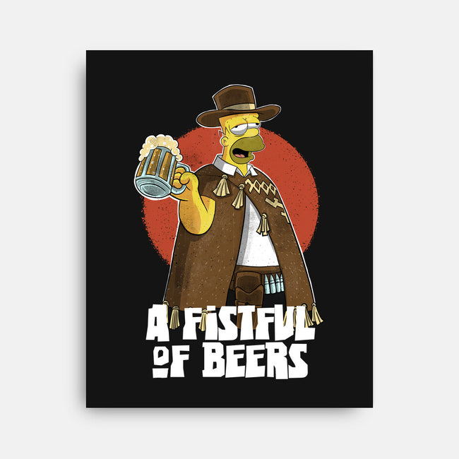 A Fistful Of Beers-None-Stretched-Canvas-zascanauta