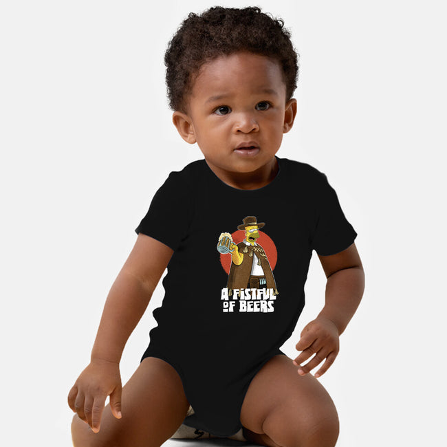 A Fistful Of Beers-Baby-Basic-Onesie-zascanauta