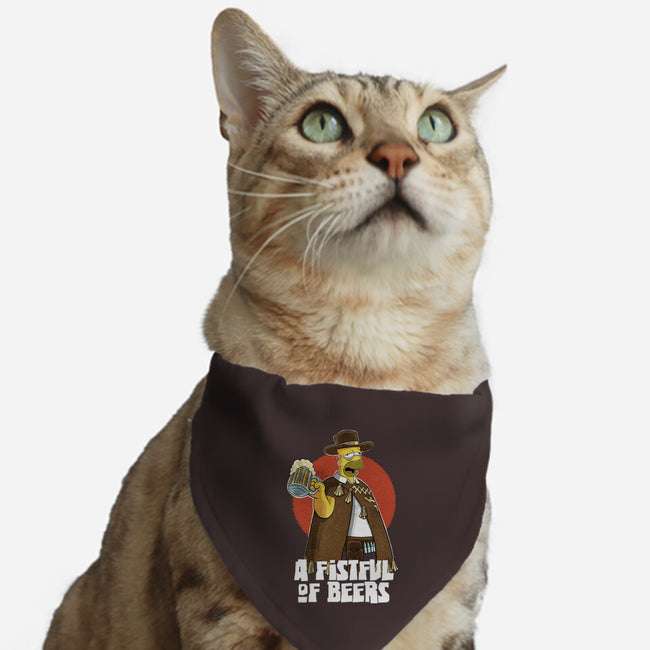 A Fistful Of Beers-Cat-Adjustable-Pet Collar-zascanauta