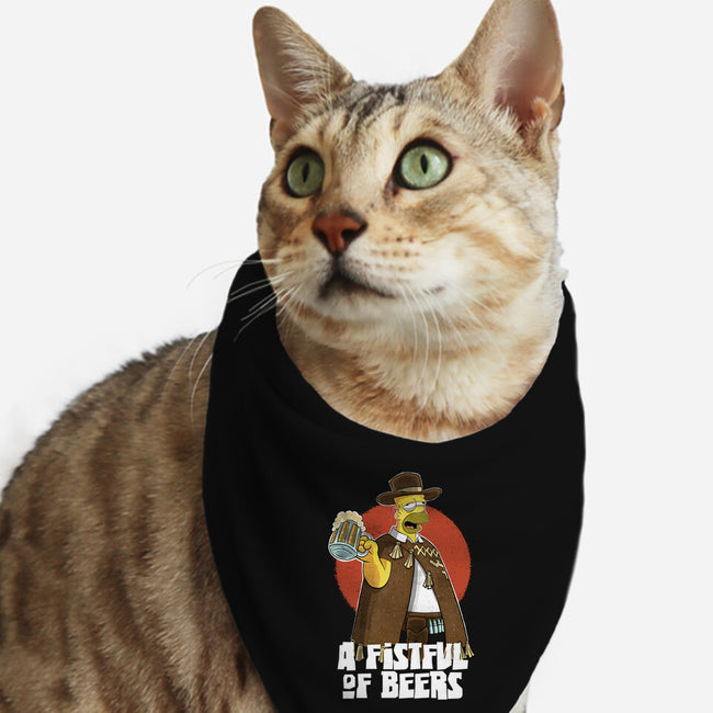 A Fistful Of Beers-Cat-Bandana-Pet Collar-zascanauta