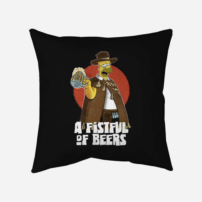 A Fistful Of Beers-None-Non-Removable Cover w Insert-Throw Pillow-zascanauta