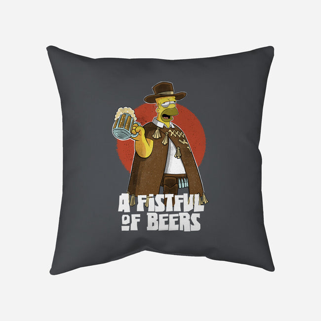 A Fistful Of Beers-None-Non-Removable Cover w Insert-Throw Pillow-zascanauta