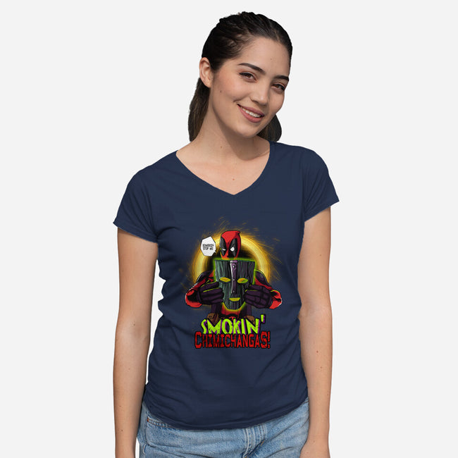 Traveling To The Wrong Universe-Womens-V-Neck-Tee-Diego Oliver