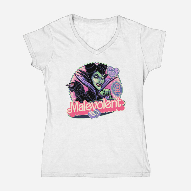 The Malevolent Witch-Womens-V-Neck-Tee-glitchygorilla