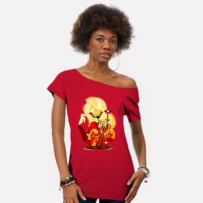 The Princess Of Hell-Womens-Off Shoulder-Tee-hypertwenty