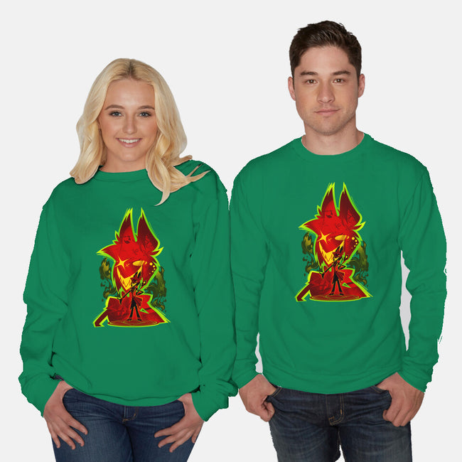 The Radio Demon-Unisex-Crew Neck-Sweatshirt-hypertwenty