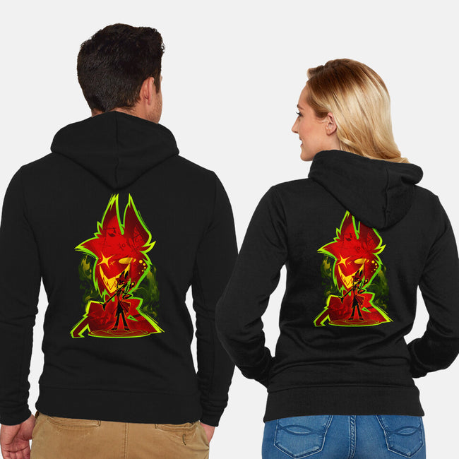 The Radio Demon-Unisex-Zip-Up-Sweatshirt-hypertwenty