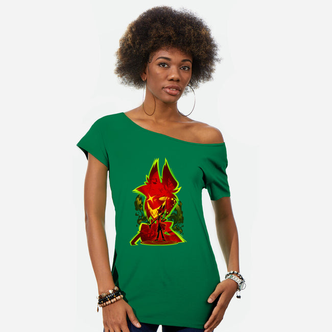 The Radio Demon-Womens-Off Shoulder-Tee-hypertwenty