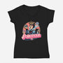 The Poison Queen-Womens-V-Neck-Tee-glitchygorilla