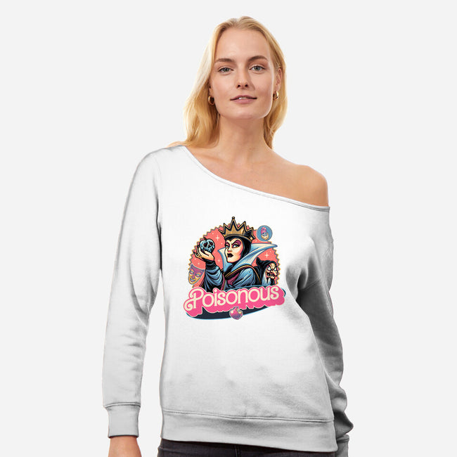 The Poison Queen-Womens-Off Shoulder-Sweatshirt-glitchygorilla