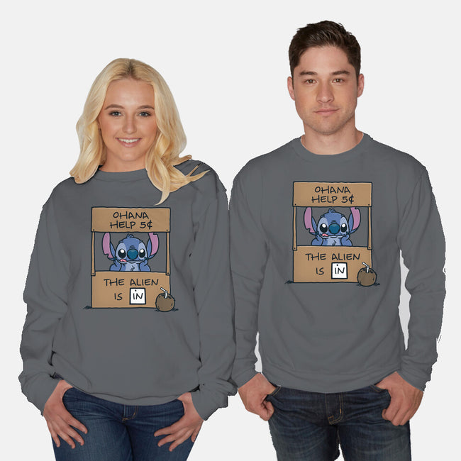 Ohana Help-Unisex-Crew Neck-Sweatshirt-Barbadifuoco