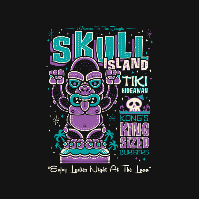 Skull Island Tiki-None-Fleece-Blanket-Nemons