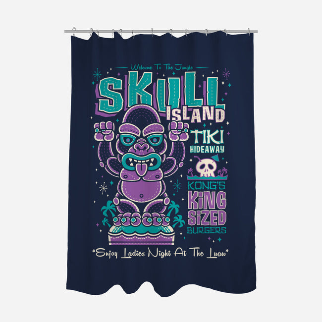 Skull Island Tiki-None-Polyester-Shower Curtain-Nemons