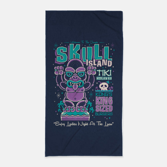 Skull Island Tiki-None-Beach-Towel-Nemons