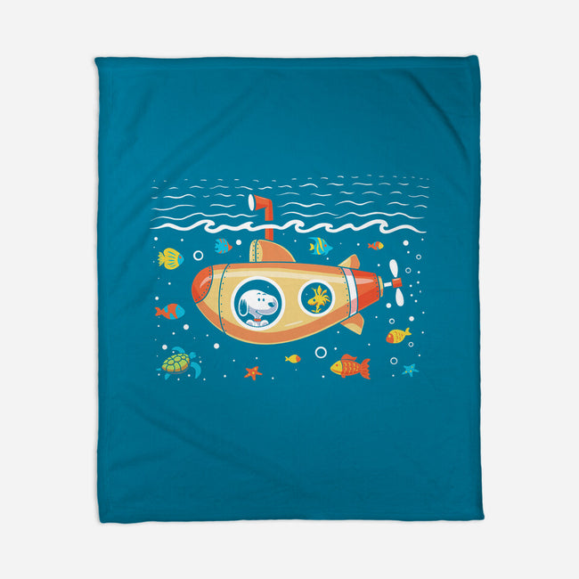 Beagle Submarine-None-Fleece-Blanket-erion_designs
