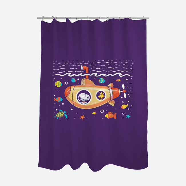 Beagle Submarine-None-Polyester-Shower Curtain-erion_designs