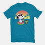 Beagle Summer Time-Womens-Basic-Tee-Astrobot Invention