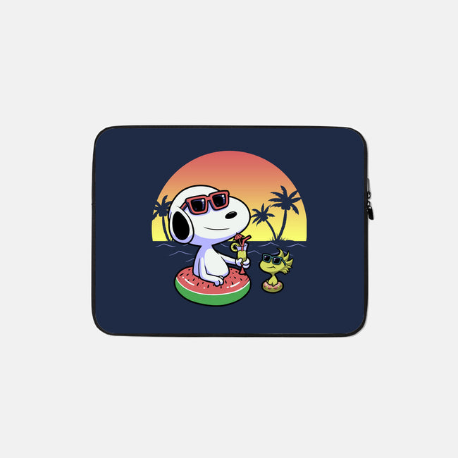 Beagle Summer Time-None-Zippered-Laptop Sleeve-Astrobot Invention