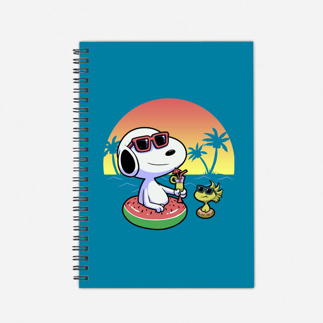 Beagle Summer Time-None-Dot Grid-Notebook-Astrobot Invention