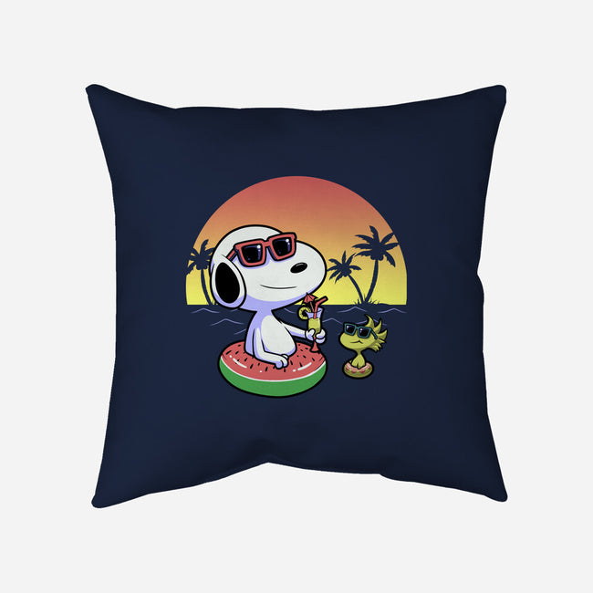 Beagle Summer Time-None-Non-Removable Cover w Insert-Throw Pillow-Astrobot Invention