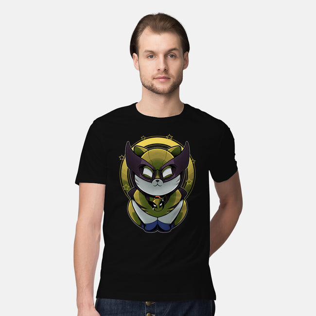 Yellow Cat Mutant-Mens-Premium-Tee-Astrobot Invention