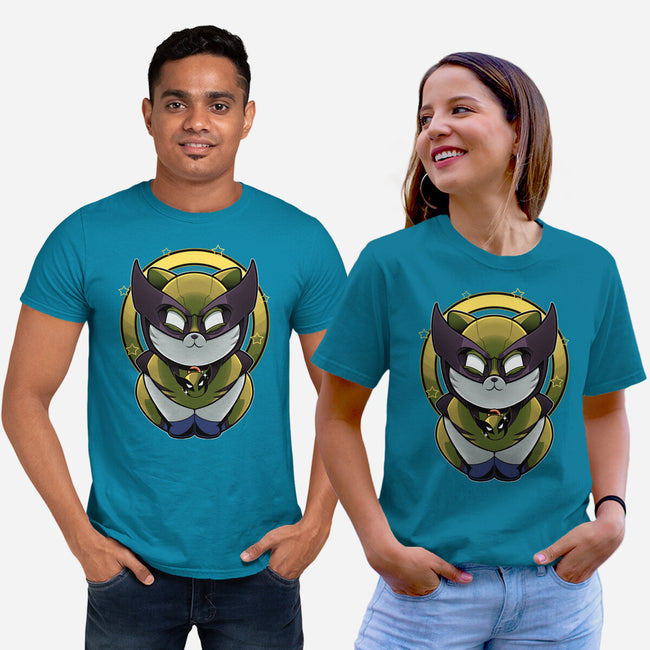 Yellow Cat Mutant-Unisex-Basic-Tee-Astrobot Invention