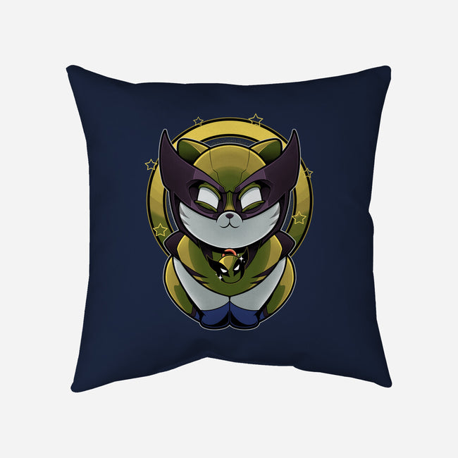 Yellow Cat Mutant-None-Non-Removable Cover w Insert-Throw Pillow-Astrobot Invention